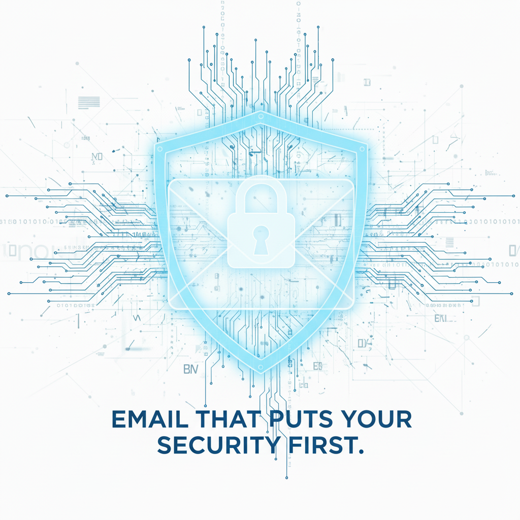 Secure email overview in dark mode